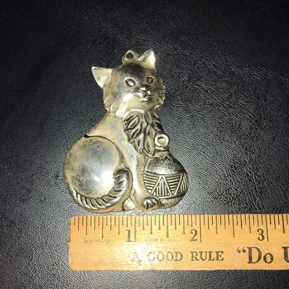 Gorham holiday kitty cat pendant/ Christmas ornament - Picture 13 of 16